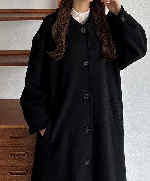 [callautia] пальто с отложным воротником MEDIUM Brown женский 