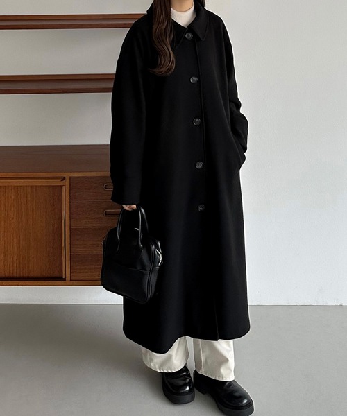 [callautia] пальто с отложным воротником MEDIUM Brown женский 