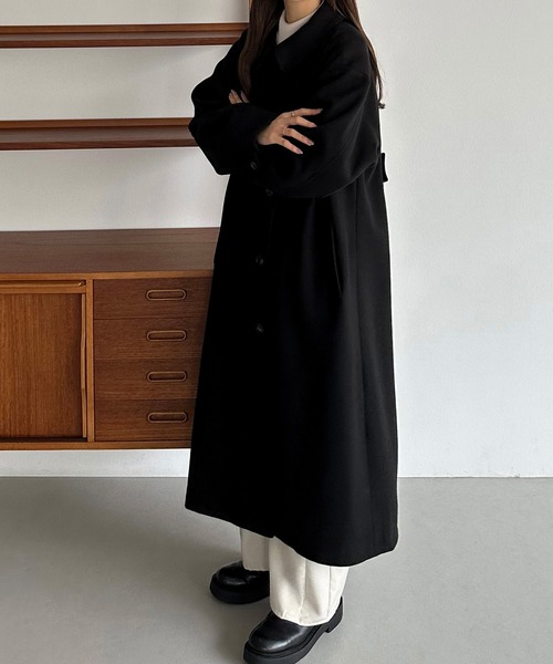 [callautia] пальто с отложным воротником MEDIUM Brown женский 