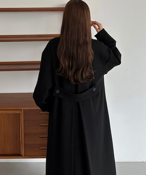 [callautia] пальто с отложным воротником MEDIUM Brown женский 