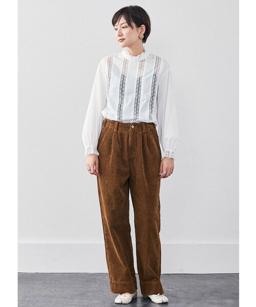 「MEDE19F」 コーデュロイパンツ MEDIUM ブラウン レディース_画像2