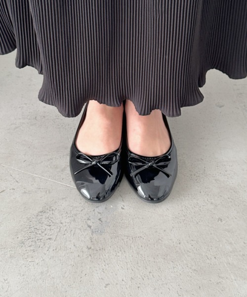 CLEA バレエシューズ パンプス フラットリボンバレエシューズ