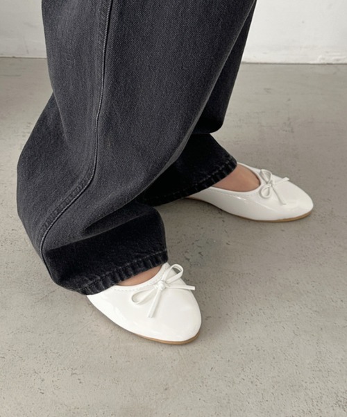 CLEA バレエシューズ パンプス フラットリボンバレエシューズ