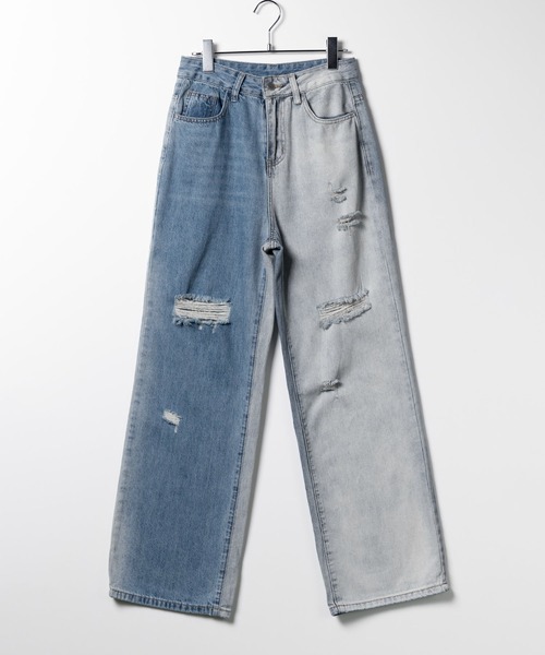 「me+em select」 デニムパンツ SMALL ブルー レディース_画像8