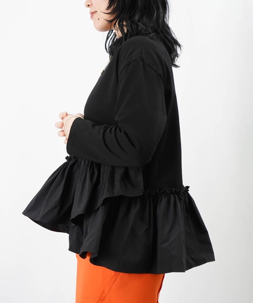 「LUCA/LADY LUCK LUCA」 長袖カットソー FREE ブラック レディース_画像8