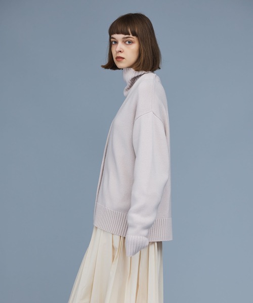 「N.O.R.C by the line」 ニットカーディガン フリー ネイビー レディース_画像3