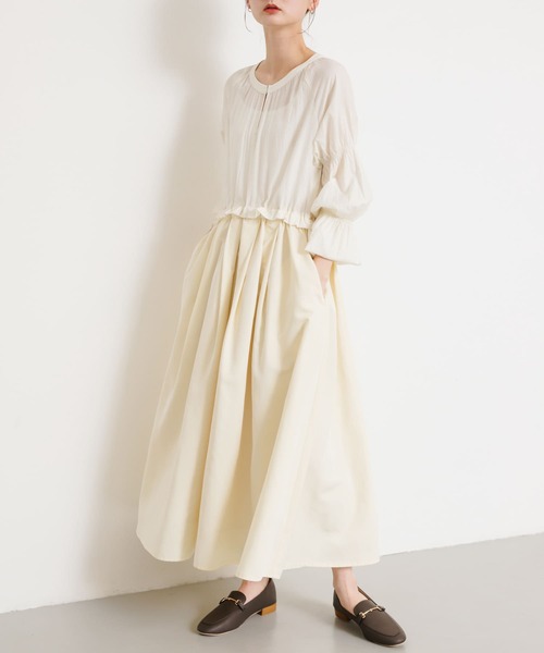 「SENSE OF PLACE by URBAN RESEARCH」 ドッキングワンピース S アイボリー レディース_画像5