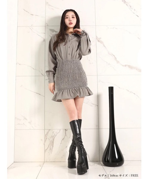 「Darich」 シャツワンピース FREE ベージュ レディース_画像4