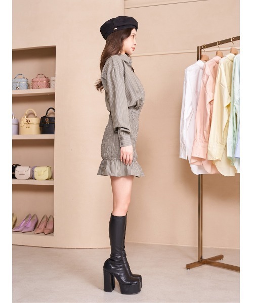 「Darich」 シャツワンピース FREE ベージュ レディース_画像7