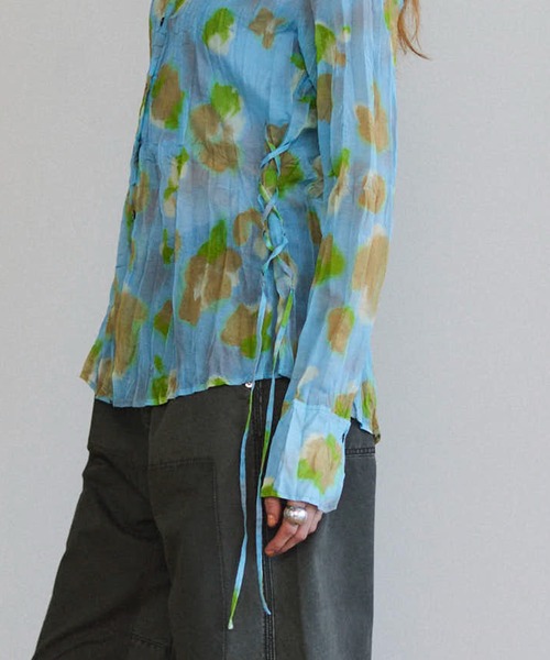 「MAISON SPECIAL」 長袖シャツ FREE ブルー レディース_画像4