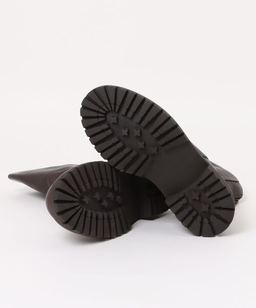 「Piedi Nudi」 ショートブーツ 39 ダークブラウン レディース_画像3