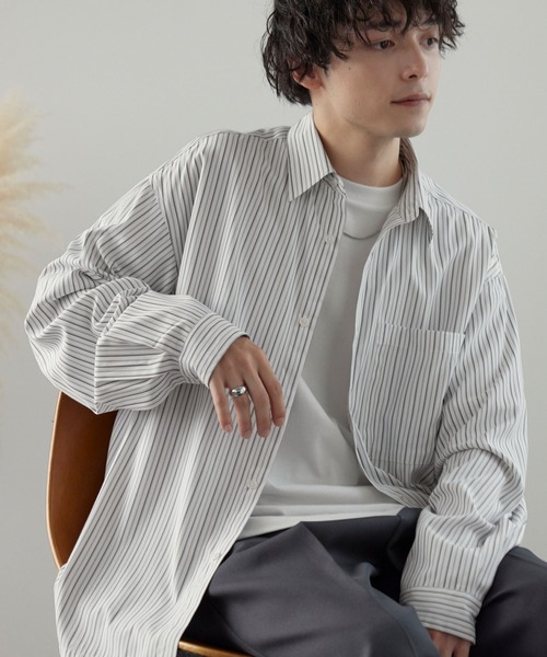 「MONO-MART」 長袖シャツ M ブルー メンズ_画像5