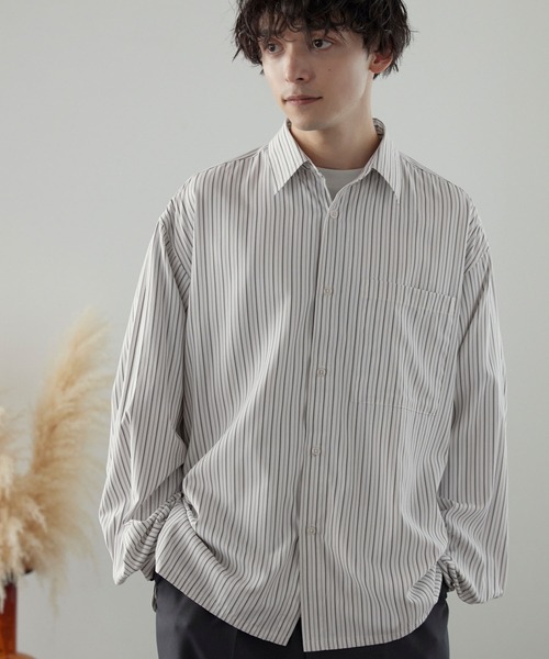 「MONO-MART」 長袖シャツ M ブルー メンズ_画像10