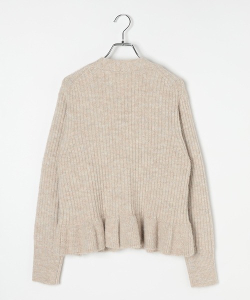 「GLOBAL WORK」 ニットカーディガン MEDIUM ワインレッド レディース_画像5