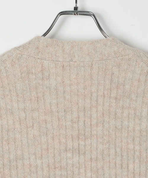 「GLOBAL WORK」 ニットカーディガン MEDIUM ワインレッド レディース_画像9