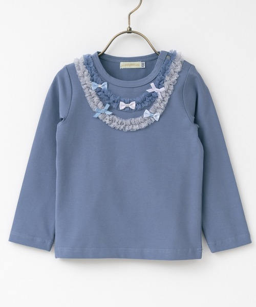 「panpantutu」 「KIDS」長袖カットソー 130cm グレイッシュブルー キッズ_画像7