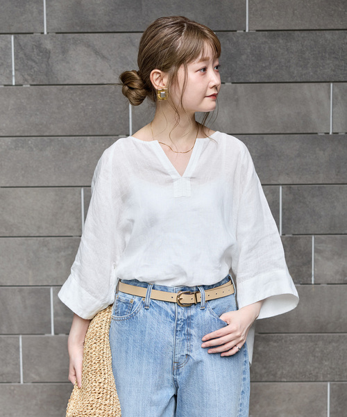 B.C STOCK(ベーセーストック) ブラウス シャツ 「追加」手洗い可 B.C STOCK(ベーセーストック) ブラウス シャツ 「追加」手洗い可