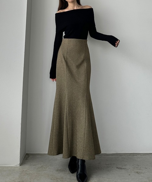「Louere」 ロングスカート X-LARGE ブラック レディース_画像2