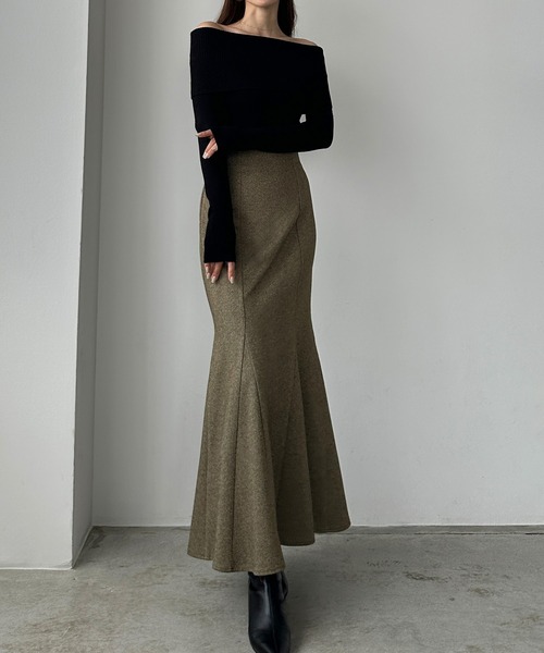 「Louere」 ロングスカート X-LARGE ブラック レディース_画像3