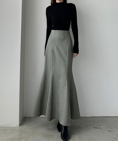 「Louere」 ロングスカート X-LARGE ブラック レディース_画像7
