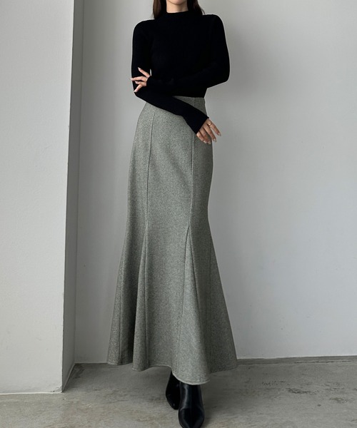 「Louere」 ロングスカート X-LARGE ブラック レディース_画像9