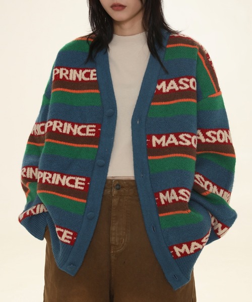 「MASONPRINCE」 ニットカーディガン X-LARGE レッド系その他 メンズ_画像6