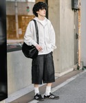 ワイドパンツ ハーフパンツ ジーンズ 短パン ...の詳細画像4