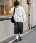 ワイドパンツ ハーフパンツ ジーンズ 短パン ...の詳細画像5