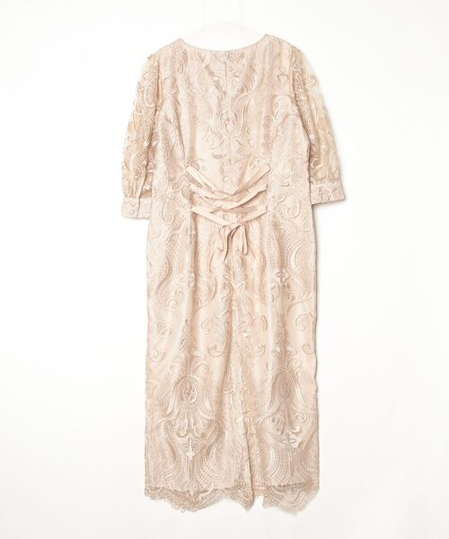 「PREFERIR」 7分袖ワンピース LARGE ベージュ レディース_画像2