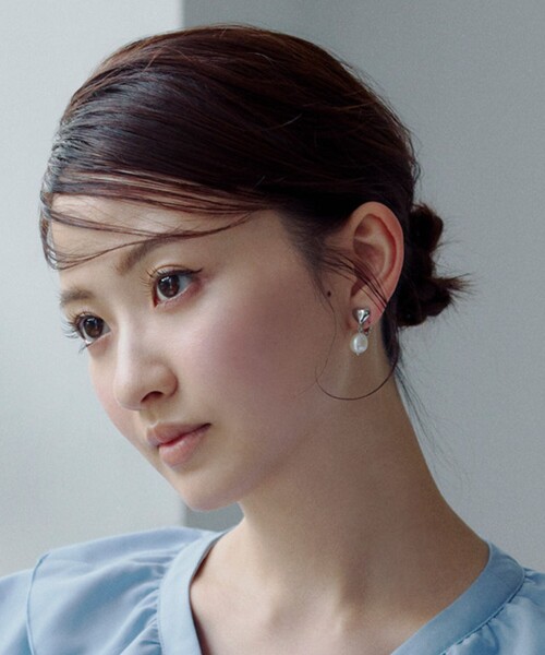 イヤリング FULL HEART EARRINGS 淡水パールイヤリング レディースの画像