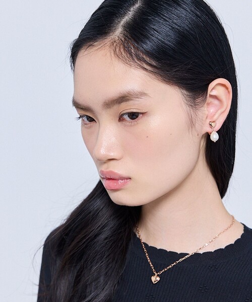 イヤリング FULL HEART EARRINGS 淡水パールイヤリング レディースの画像