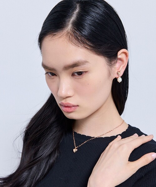 イヤリング FULL HEART EARRINGS 淡水パールイヤリング レディースの画像