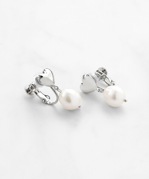 イヤリング FULL HEART EARRINGS 淡水パールイヤリング レディースの画像