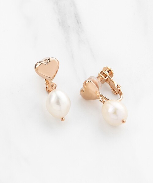 イヤリング FULL HEART EARRINGS 淡水パールイヤリング レディースの画像