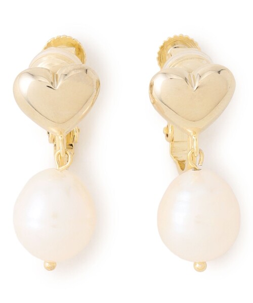イヤリング FULL HEART EARRINGS 淡水パールイヤリング レディースの画像