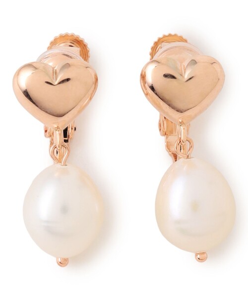 イヤリング FULL HEART EARRINGS 淡水パールイヤリング レディースの画像