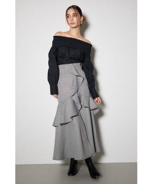 「rienda」 スカート SMALL ブラック レディースの画像