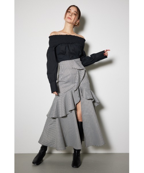 「rienda」 スカート SMALL ブラック レディースの画像