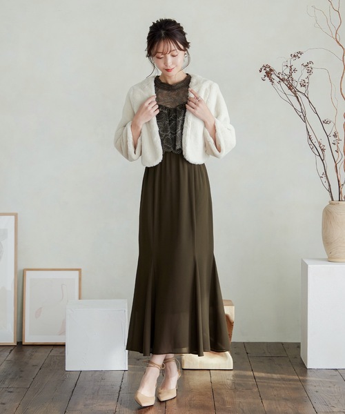 「niana」 ボレロ M オフホワイト レディース_画像9