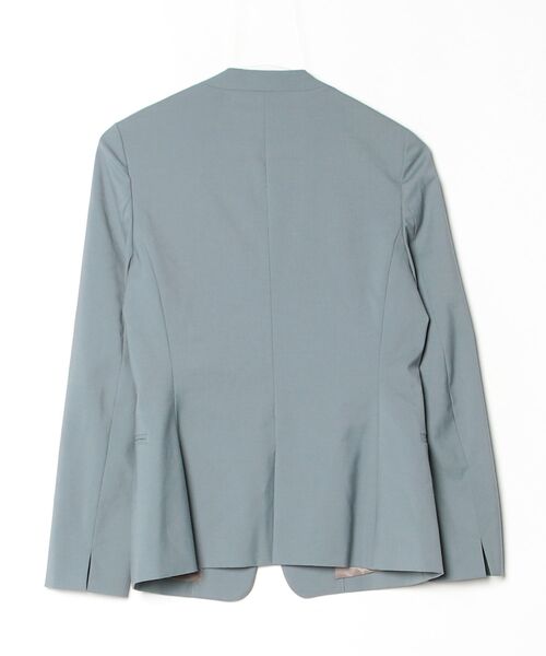 美品✨グリーンレーベルリラクシング ノーカラーセットアップ グレー 36 S相当 green label relaxing（グリーンレーベルリラクシング） ノーカラー