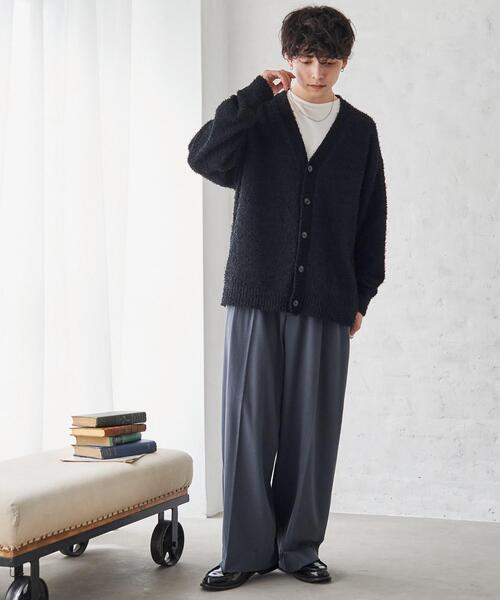 「WEGO」 ニットカーディガン LARGE ブルー メンズ_画像8