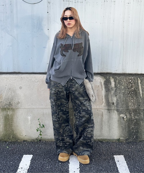 sedacle」 ジップアップパーカー MEDIUM チャコールグレー メンズ 
