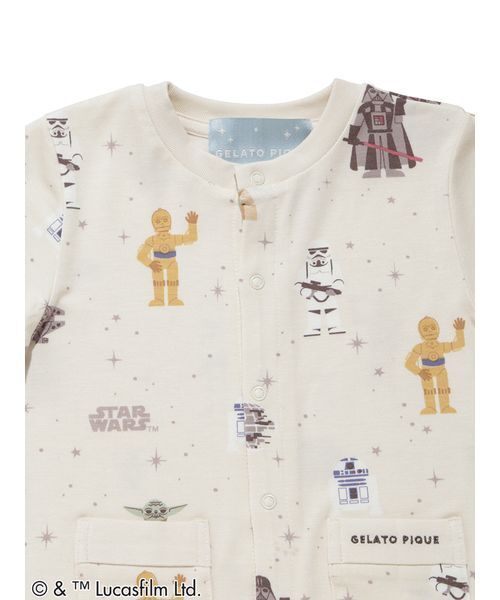 ベビー服 ロンパース 「STAR WARS」「ベビー」総柄半袖ロンパースの画像