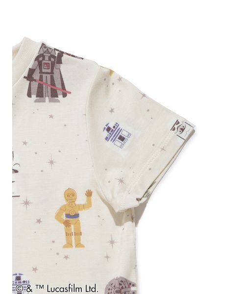 ベビー服 ロンパース 「STAR WARS」「ベビー」総柄半袖ロンパースの画像