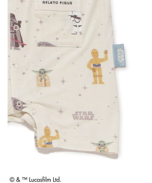ベビー服 ロンパース 「STAR WARS」「ベビー」総柄半袖ロンパースの画像