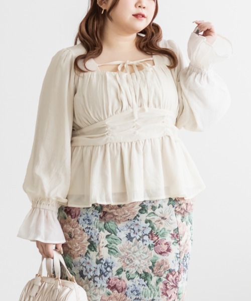 「CLETTE」 長袖シャツ 4L ブラック レディース_画像4