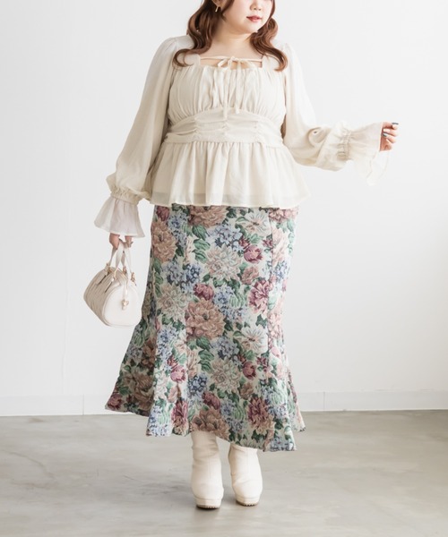 「CLETTE」 長袖シャツ 4L ブラック レディース_画像5