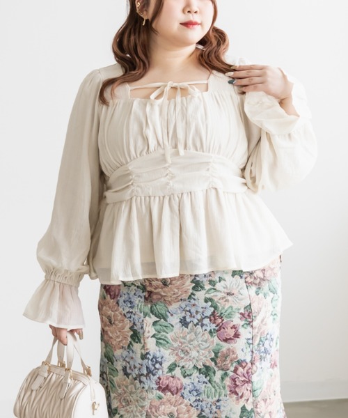 「CLETTE」 長袖シャツ 4L ブラック レディース_画像6