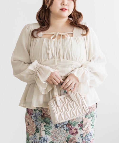 「CLETTE」 長袖シャツ 4L ブラック レディース_画像7