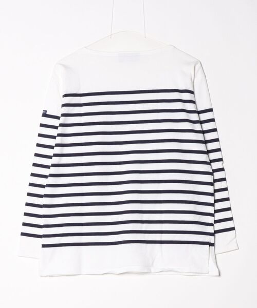 「SAINT JAMES」 ボーダー柄長袖Tシャツ ML ネイビー メンズ_画像2